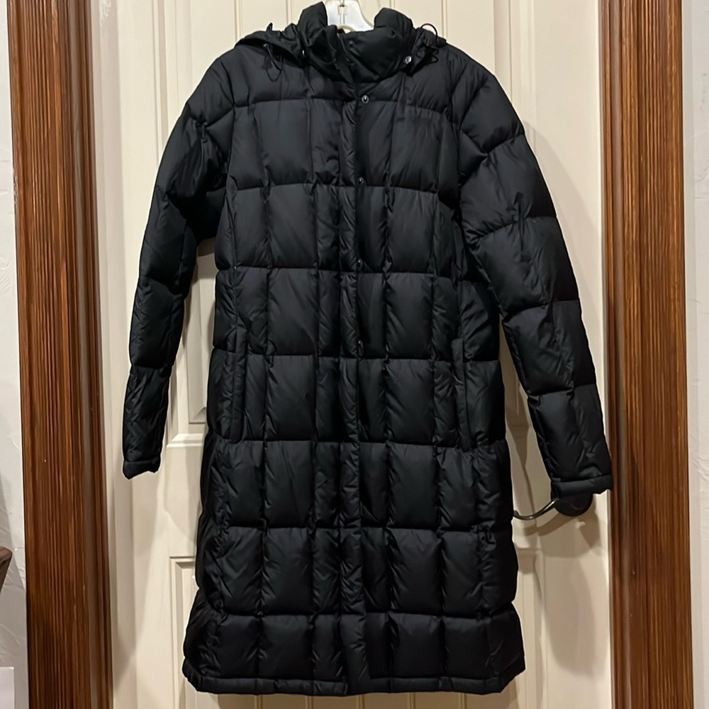 The North Face Long Goose Down Hooded Coat size L women’s